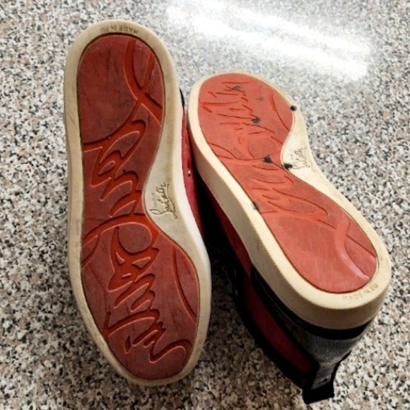 Christian Louboutin Red Cheetah Sneakers - Picture 5 of 7